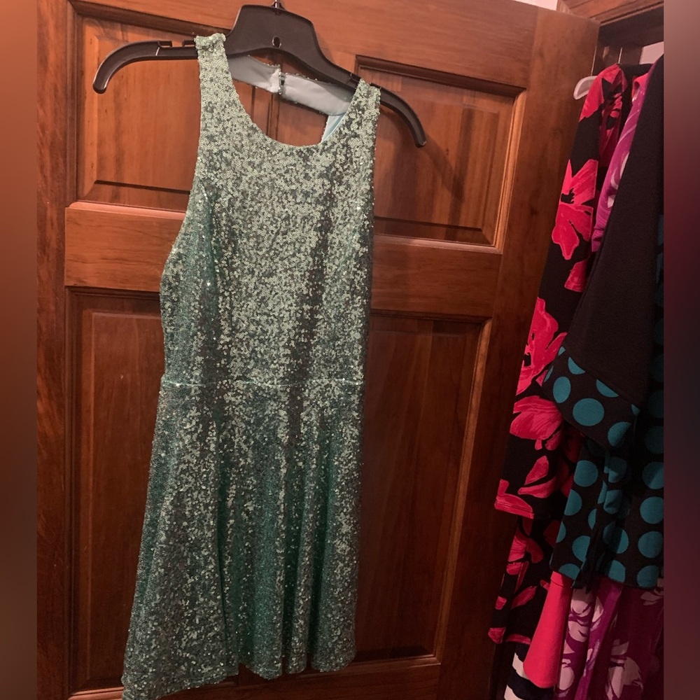 🔥 Sparkly green dress
